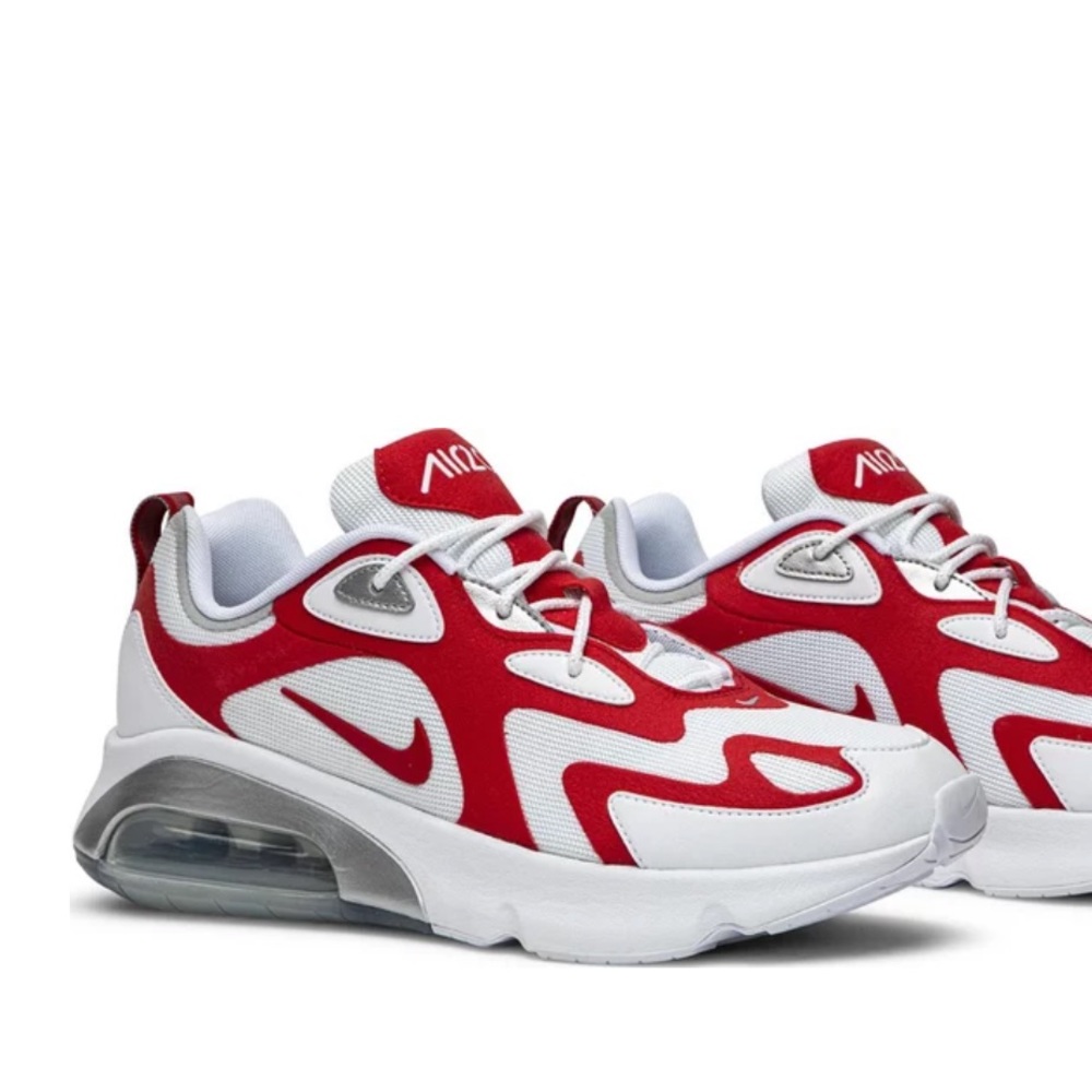 Nike Men’s Red and White Air Max-Style Sneakers